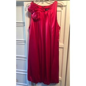 ABS Collection Red Rose Appliqué Cocktail Dress